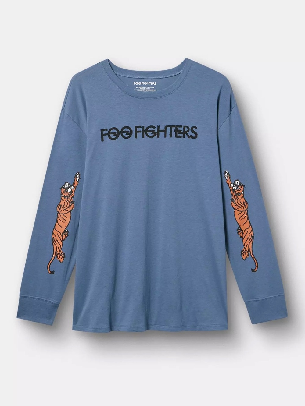 Torrid | Foo Fighters Tiger Blue Long Sleeve Tee, L NWT
